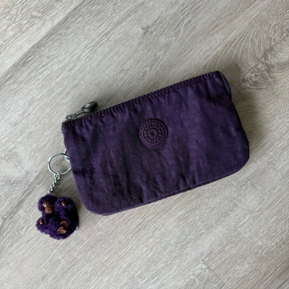 Kipling Purple Pouch with Gorilla key chain - Picture 1 of 9